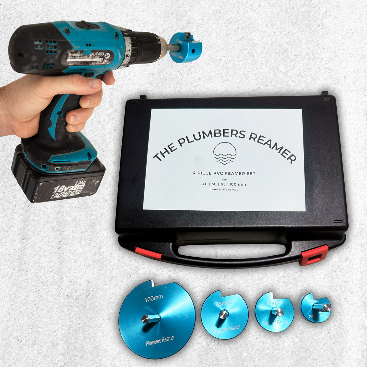 The Plumbers Reamer 4 Piece PVC Socket Saving Kit