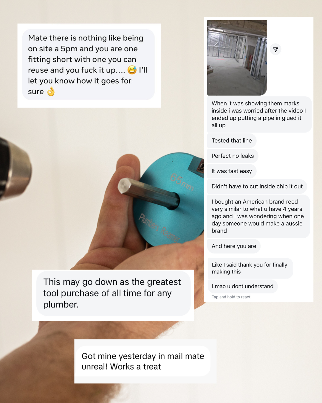 The Plumbers Reamer – 4 Piece PVC Fitting Removal Kit