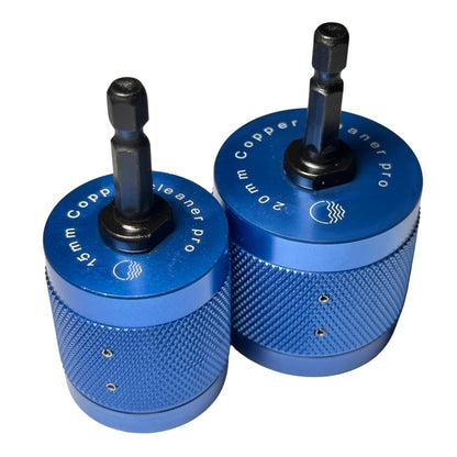 Copper Pipe Cleaner for Drill - 15mm & 20mm - Plumbers Life Pro 2pc Kit