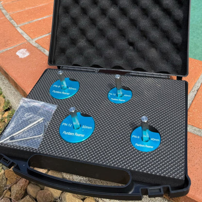 Pool Plumbers Reamer 4pc PVC Kit | 40mm & 50mm PN9/PN12 Socket Saver Set